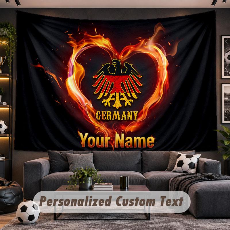 Wall Hanging Tapestry Custom NameEintracht Frankfurt Pattern Personalized Printed Fabric Wall Decor