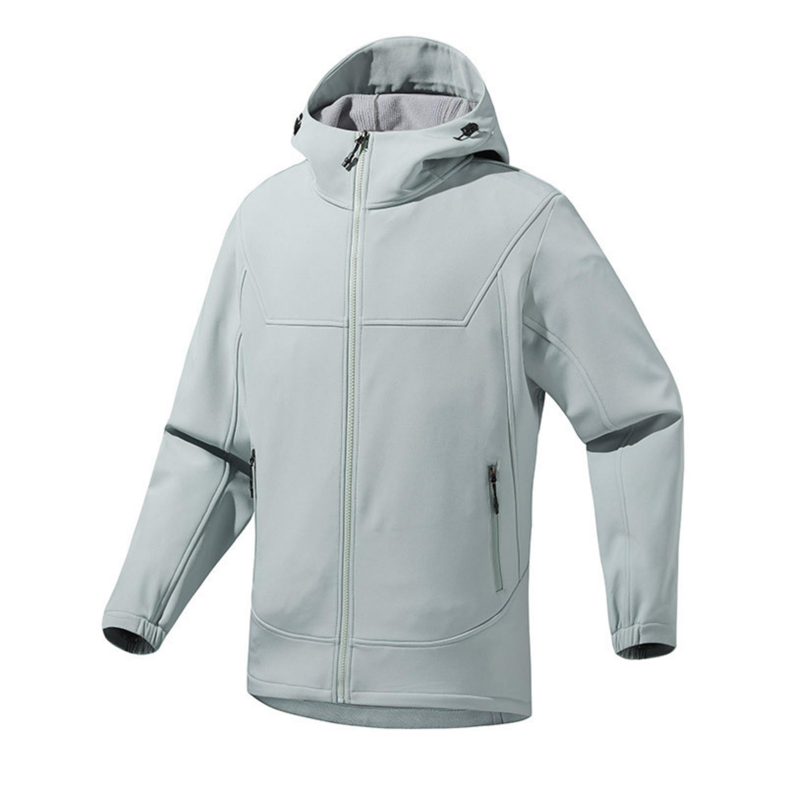 

Men s And Women s Casual Solid-color Soft-shell Windbreaker, Outdoor Windproof And Waterproof Hooded Windbreaker L