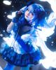 [Milky Time] Hatsune Miku Cosplay Dress, Vocaloid, Halloween, Women's, Purple, Blueberry