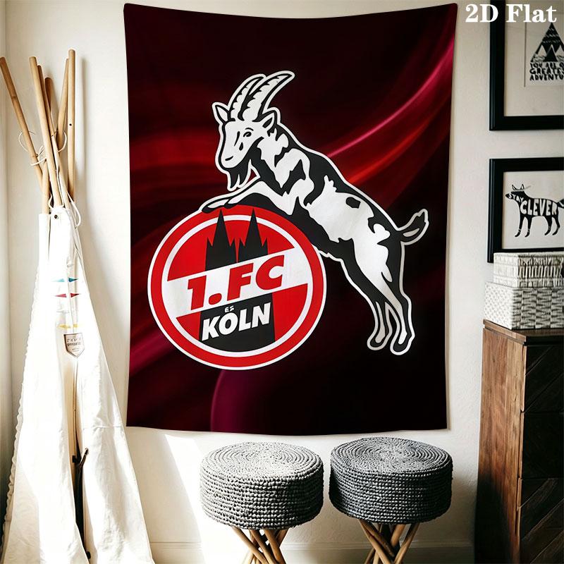 1. FC Köln poster Wall Hanging Printed Fabric Blanket Decorative Tapestries for Bedroom Living Room Home Decor