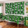 Decorative Football Tablecloth, Waterproof PE Design, Rectangular Tables Football Field Background Cloth, for Party Decorations