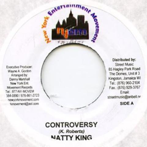7inch Record NATTY KING - Controversy New York Entert 2006 Jamaica Reggae, Ska & Dub