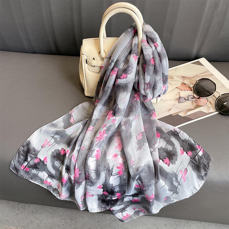 New Fashion Spring/Summer Women Print Headband Beach Chiffon Scarf Shawls Female Long Wraps Panama Beach Sunscreen Hijab