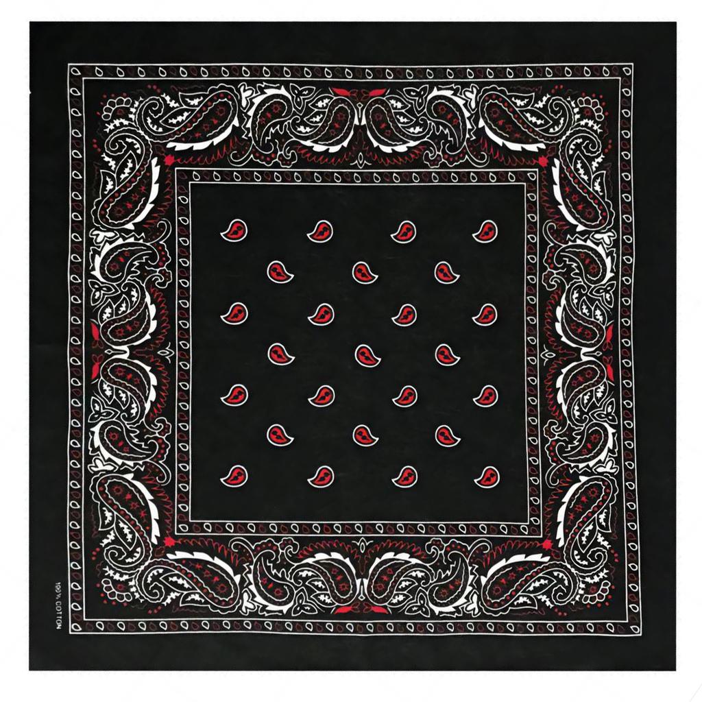 Bandane a fiori per adulto unisex moda fazzoletto quadrato motociclismo bandana street dance fascia per capelli multiuso