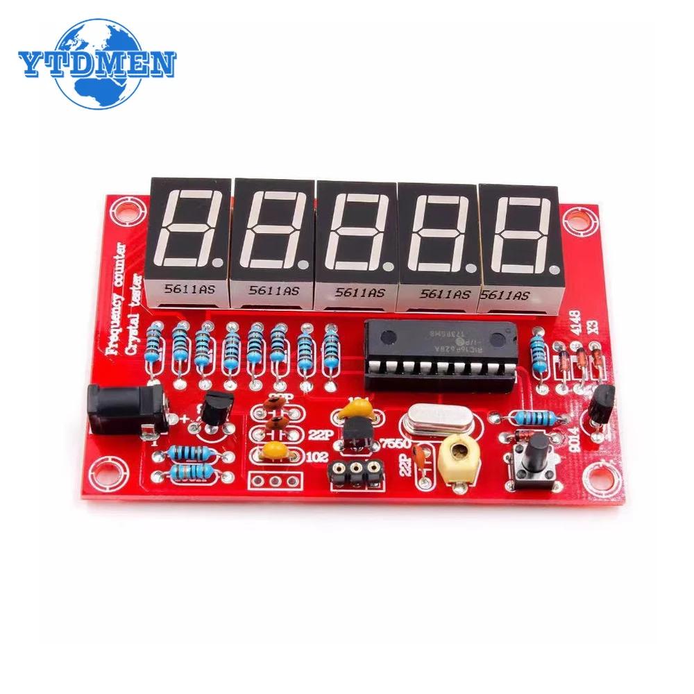 DIY Digitaler LED Frequenzzähler 1Hz-50MHz Kristalloszillator Tester 5 Stellen Modul DIY Elektronikbausatz, für Arduino