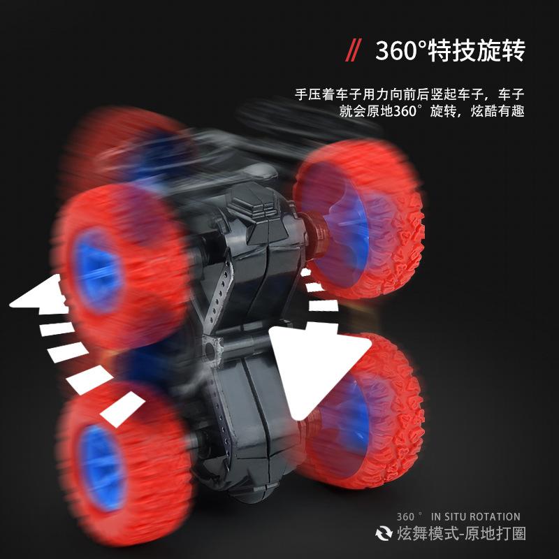 Rotating Stunt Climbing Car 1:32 Double Inertia Graffiti Alloy Car, Off-Road 4Wd Model Toy Car