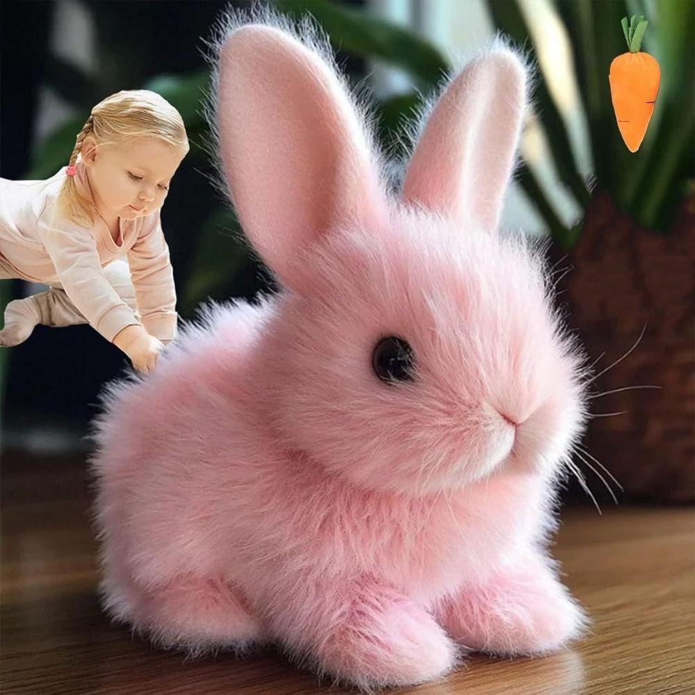 Stuffed Animal Electric Toy Rabbit Wiggle Ears Walking Wiggle Rabbit  Kids Toy