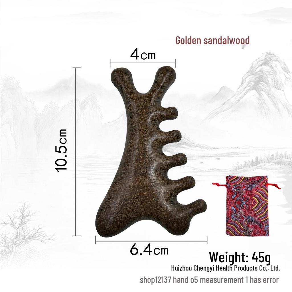 Sandalwood Wide-Tooth Scalp, Head, and Face Therapy Comb