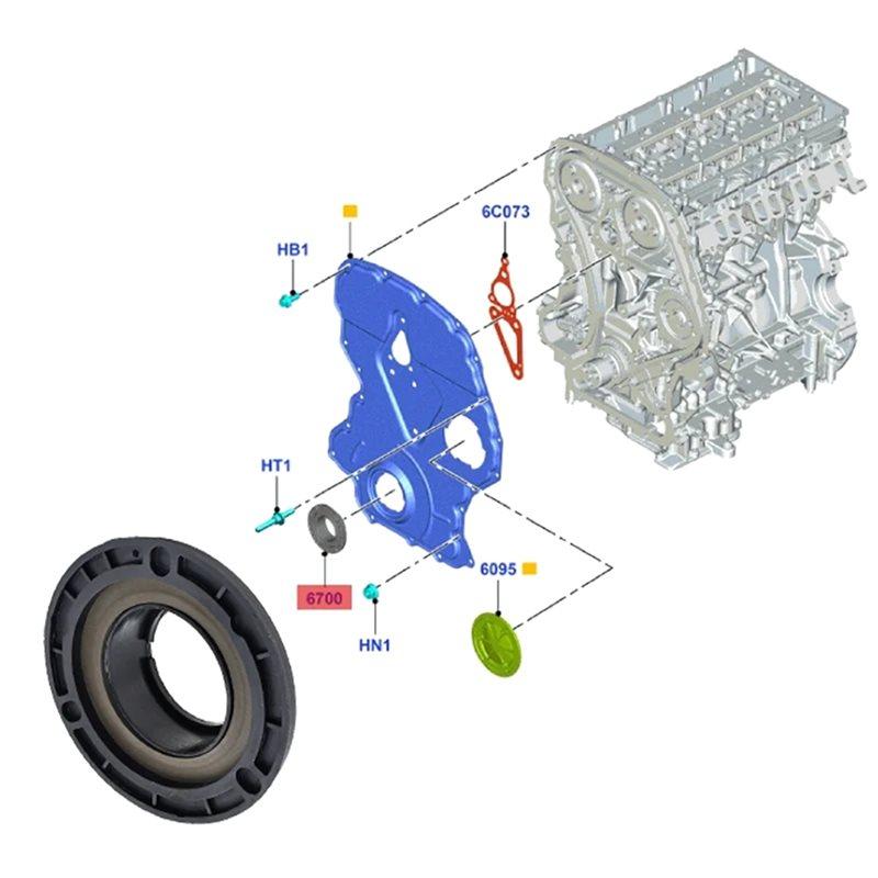 A77E-Front Crank Crankshaft Oil Seal Crankshaft Oil Seal Front Crank Crankshaft Oil Seal For Ford Transit Ranger