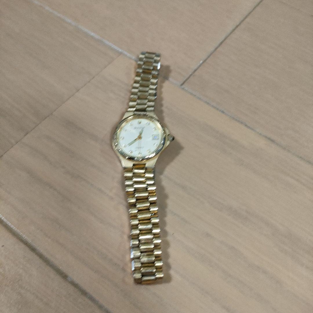 Used BULOVA 9063-5020 Gold Date Ladies Watch