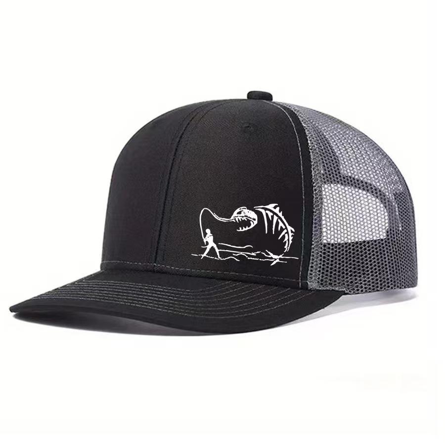 Nieuwe Unisex Ga Vissen Borduurwerk Baseball Net Caps Lente en Zomer Buiten Verstelbaar Casual Hoeden Zonbescherming Hoed