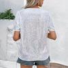 Women T-shirt V-Neck Short Sleeve Shiny Sequins Tee Shirt Loose Fit Summer Sexy Tops Holidays Parties Wear