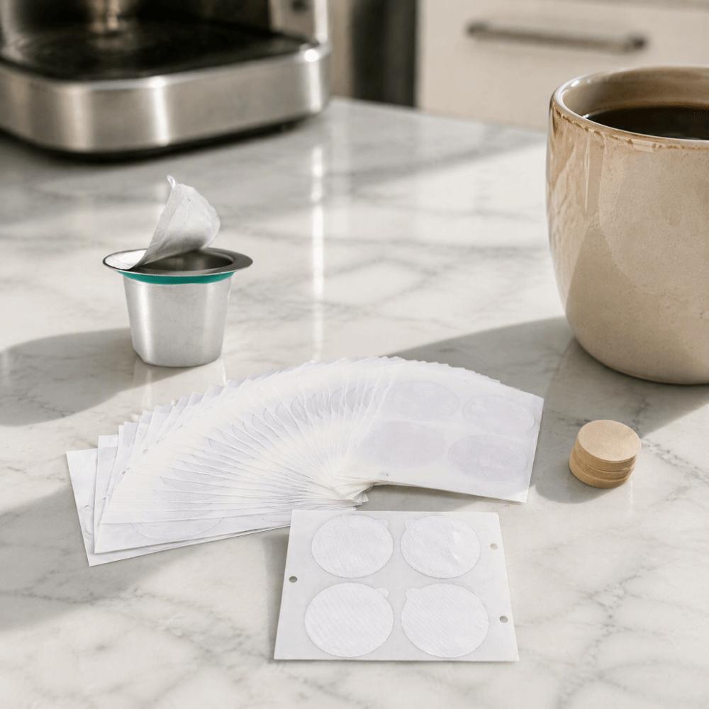 Disposable Design Coffee Pod Seals Round Shape Coffee Capsule Covers Home Brewing
