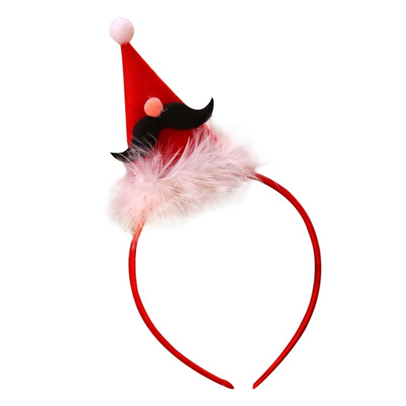 Christmas Headband Cartoon Elk Santa Claus Hair Accessories Photo Prop Christmas Decorations New Year Navidad Kids Gift