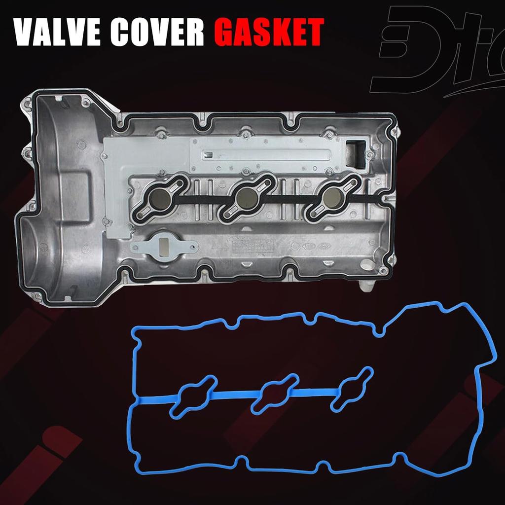 Engine Valve Cover Gasket Set Compatible With Hyundai Kia Vehicle Azera Entourage Santa Fe Sonata Veracruz, Amanti Sedona Sorento, 3.3L 3.8L V6