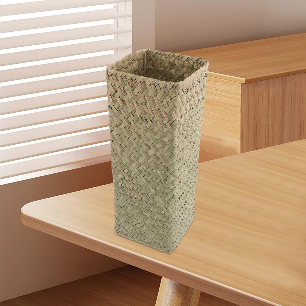 Hand-Woven Tall Wicker Vase For Fresh Dried Flowers Modern Boho Decorative Floor Vase Woven Flower Container Basket Vases Home