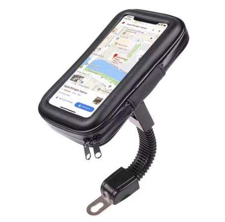 Best Selling Portable Plastic Waterproof Phone Mount for Bike Bicycle with Clip & Handlebar Fix Universal Smartphone Holder Lay Flat чёрный