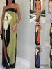 2026 Spring European & American Women's Off-the-Shoulder Sleeveless Backless Printed Dress