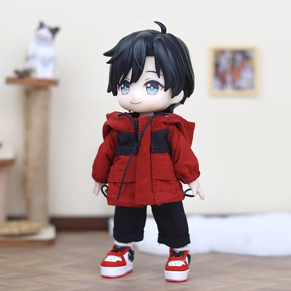 ISHR Obitsu 11 OB11 Doll Clothing Jacket Coat Cool 11cm Body Multiple Colors Red