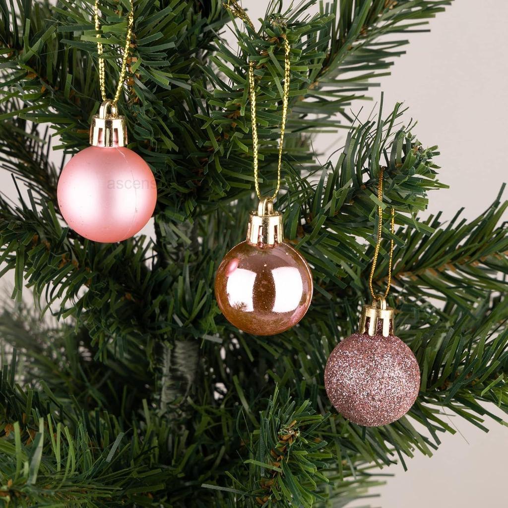 Pack of 24 Christmas Tree Decoration Balls Ornaments Hanging Props Xmas Tree Décor Accessories - Christmas Decorations Items for Home Decor Office