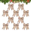 10 Stück Stoff Weihnachtskränze Schleifen Vintage Weihnachtsblumengirlande Schleifen Ornamente Weihnachtsbaumspitze Deko für Hochzeit