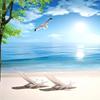 Blue Beach 3d Photo Wallpaper Nature Landscape Large Mural Restaurant Living Room Wall Mural Home Decor