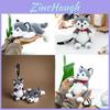 Chaveiro de Pelúcia Husky Com Enchimento de Algodão Macio Para Crianças e Colecionadores