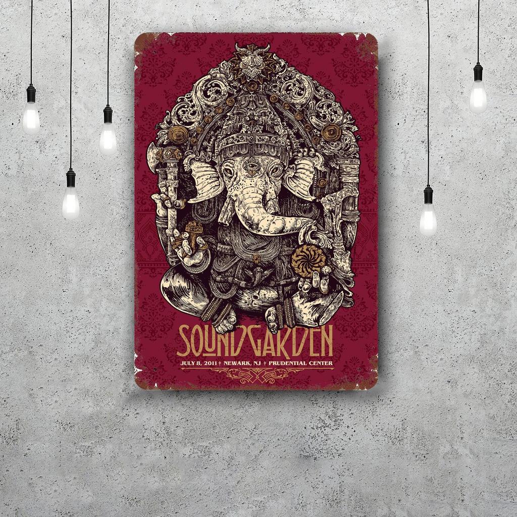 Soundgarden Band Vintage Metal Tin Signs Posters Decor Retro Metal Plaque Wall Art Decor for Garage Bar