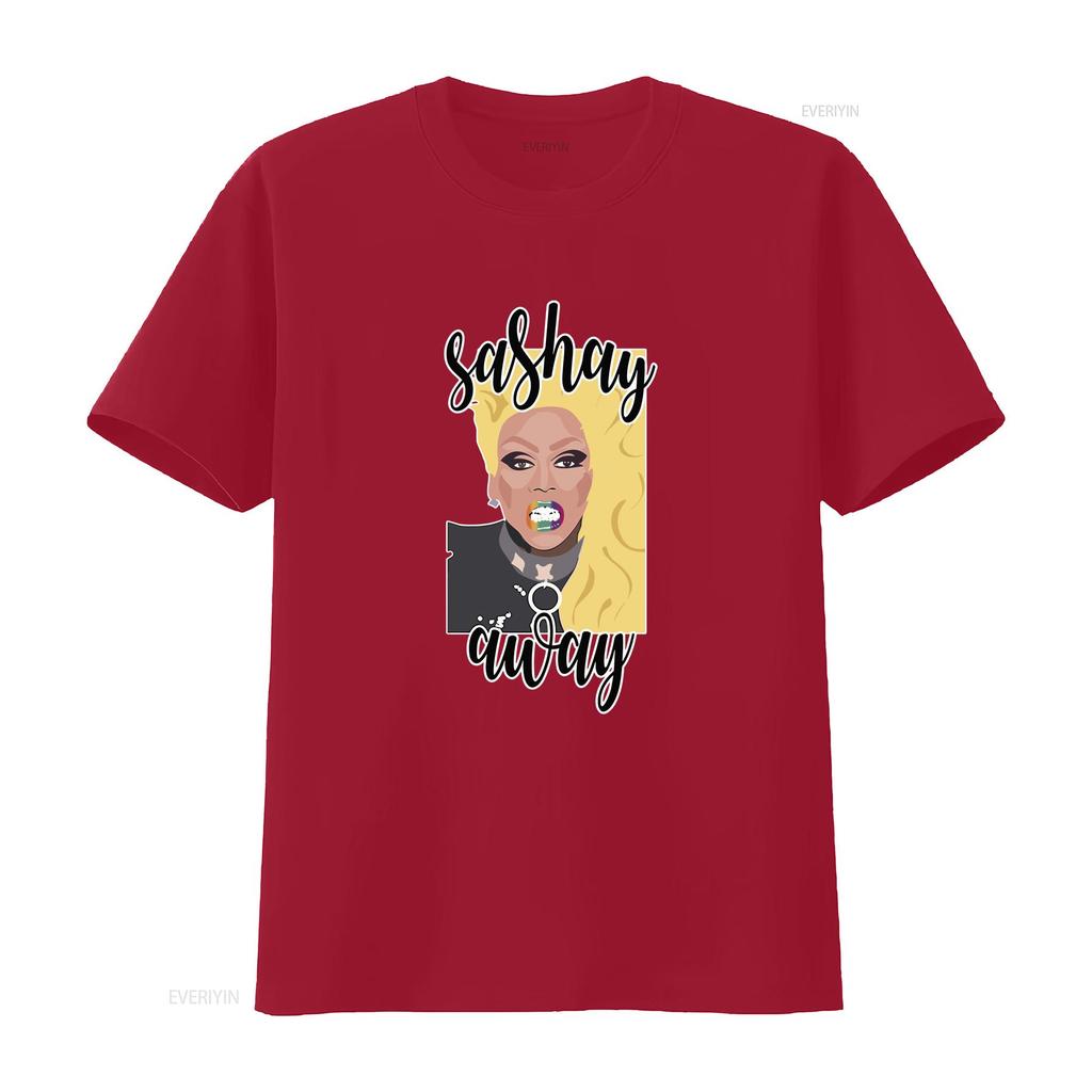 Maglietta Cult Relevant Sashay Away RuPauls Drag Race vintage Lavata Versatile Top Per L'Uso Quotidiano Comodo Casual Elegante