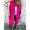 2025 Autumn Winter Women's Long Sleeve Hooded Loose Fashion Casual Mid-Length Cardigan Coat