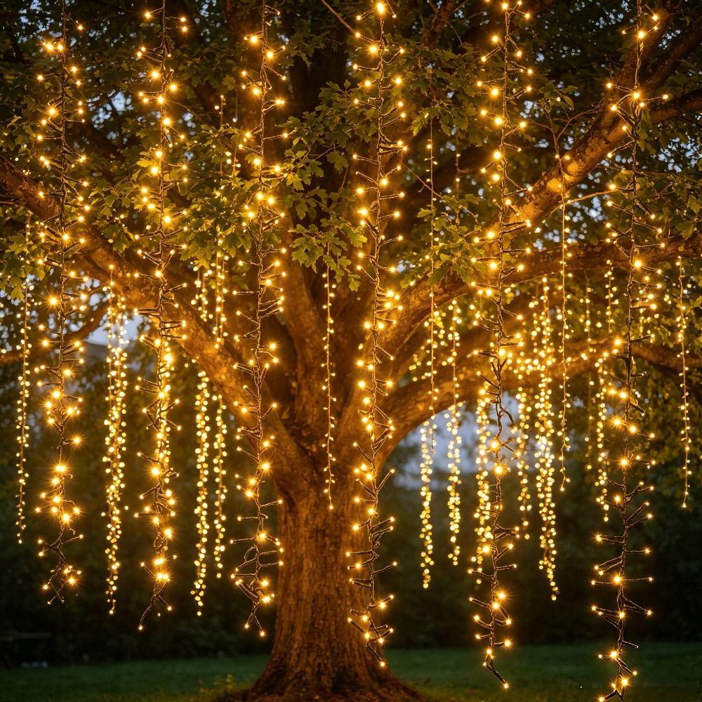 Waterproof Meteor Shower Lights LED Icicle Lights Fairy Lights String Lights Garden