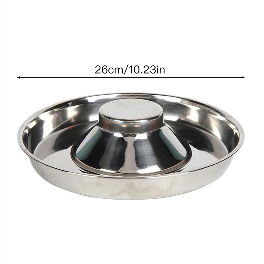 Dog Bowl Stainless Steel Slow Feeder Dog Bowl 26cm Diameter Gift