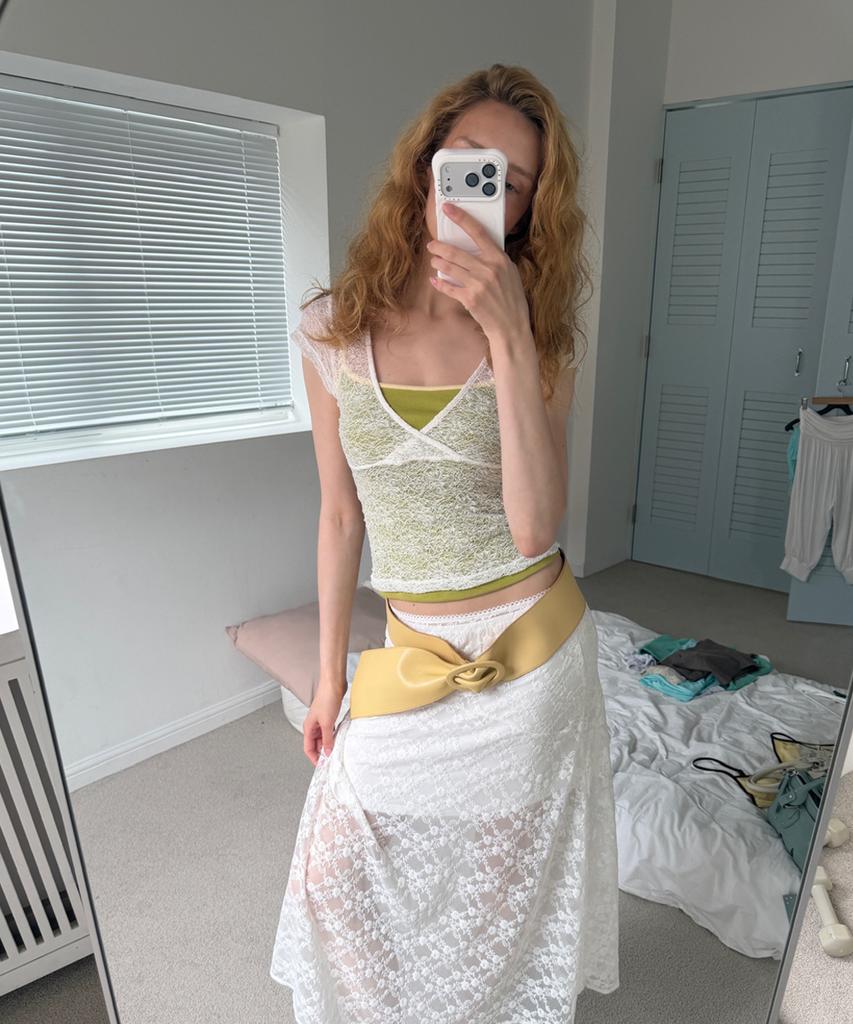 Asula Sheer Wrap T (Ivory)