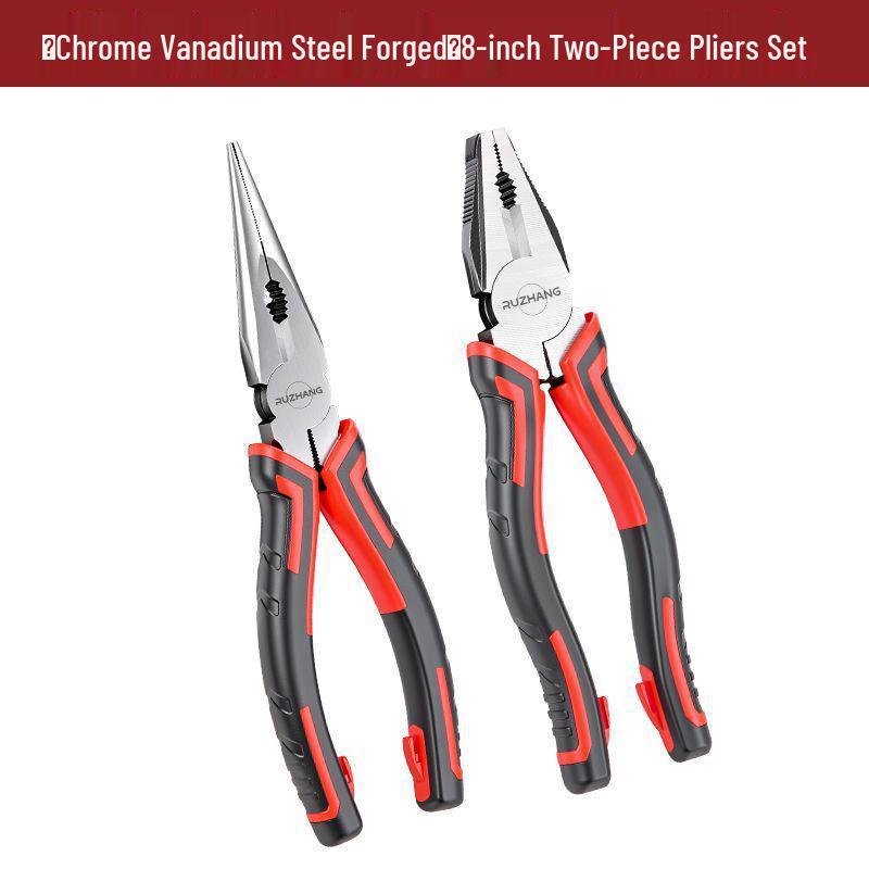 Multi-Functional Industrial-Grade Steel Wire Pliers: Diagonal Cutter, Needle Nose, and Labor-Saving Electrician Pliers with High Hardness