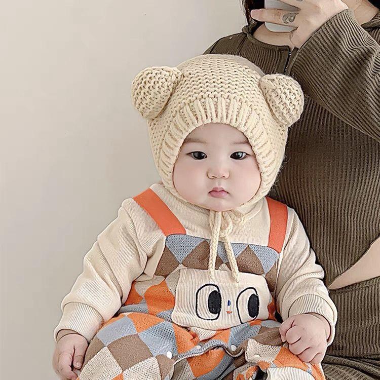 Baby Hat Autumn and Winter Baby Winter Out Windproof Hat Super Cute Baby Bag Head Warm Hat Ear Protection Hat