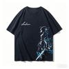 Cool Stylish Vintage Classic Washed Black Fate Series Saber Lily Anime Casual Cotton Short-Sleeve T-Shirt