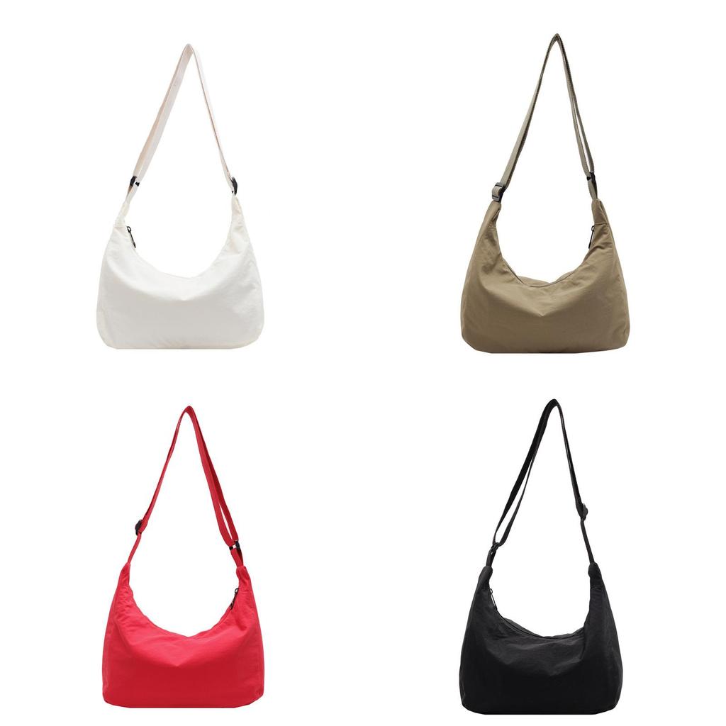 Nylon Sling Bag For Women And Girls With Large Capacity And Zipper Closure For Daily Use