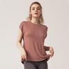 New Women's Loose-Fit Yoga and Running Short-Sleeve Fitness Tops with Back Slit