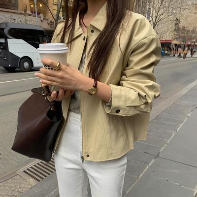 French Style Holiday All-match Zipper Jacket Women's 2025 Autumn Winter