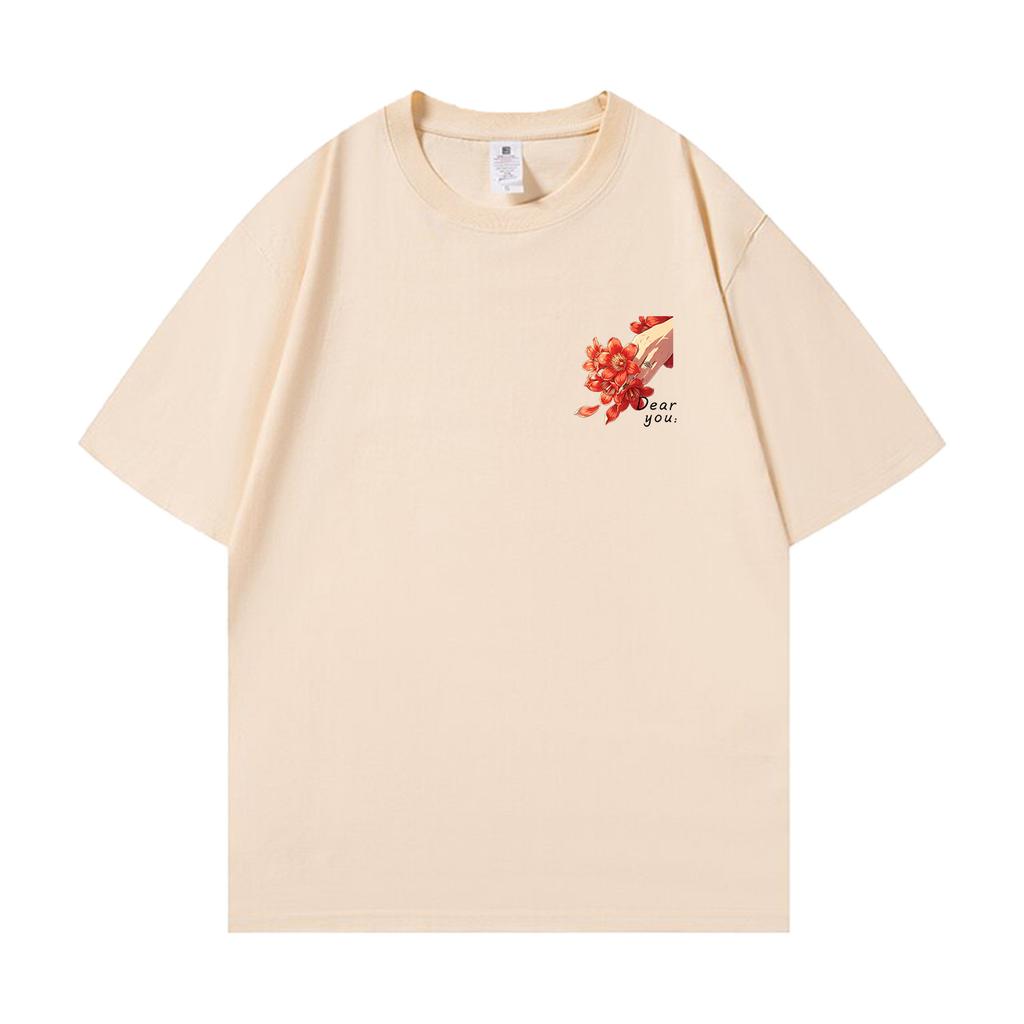 Dearyou To Grandmas Love Letter Movie Printed Peripheral ShortSleeved TShirt Unisexs Cotton Loose Top National Fashion