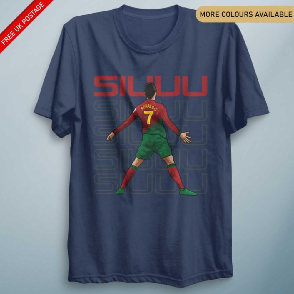 Ronaldo TShirt SIUUU Celebration Tee Unisex Cristiano Football Shirt Gift S