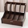 Wooden Desktop File Holder & Vertical Book Stand Organizer