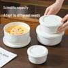Chuanye 800ml Pure White Ceramic Steaming Bowl with Lid
