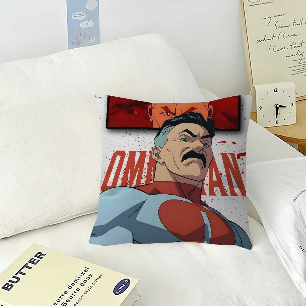 Anime I-Invincible O-Omni Man Cushion  Cushion Cover Car Throw Pillow Case For Sofa Car Christmas Gift