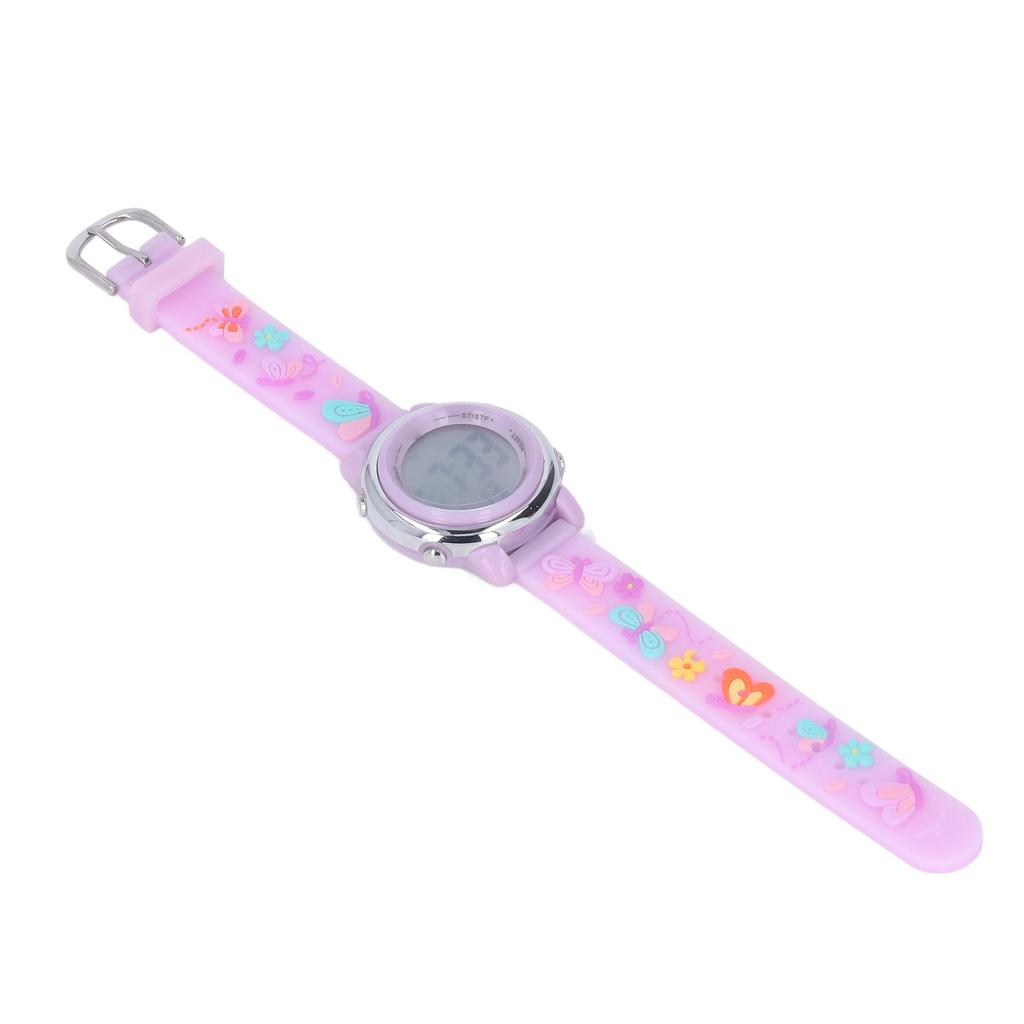 Zegarek LED dla dzieci Wodoodporny Podświetlany Kreskówkowy Cyfrowy Zegarek Dziecięcy z Budzikiem Stoper dla 3 do