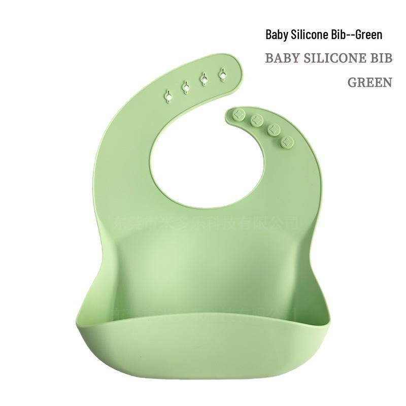 Bavaglino Impermeabile in Silicone per Bambini - Resistente alle Macchie, Tasca Raccogli Cibo Inclusa, Personalizzabile con LOGO.