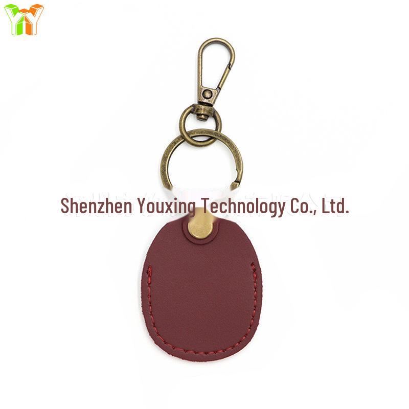 Available AirTag Leather Protective Case with Keychain and Access Card Holder
