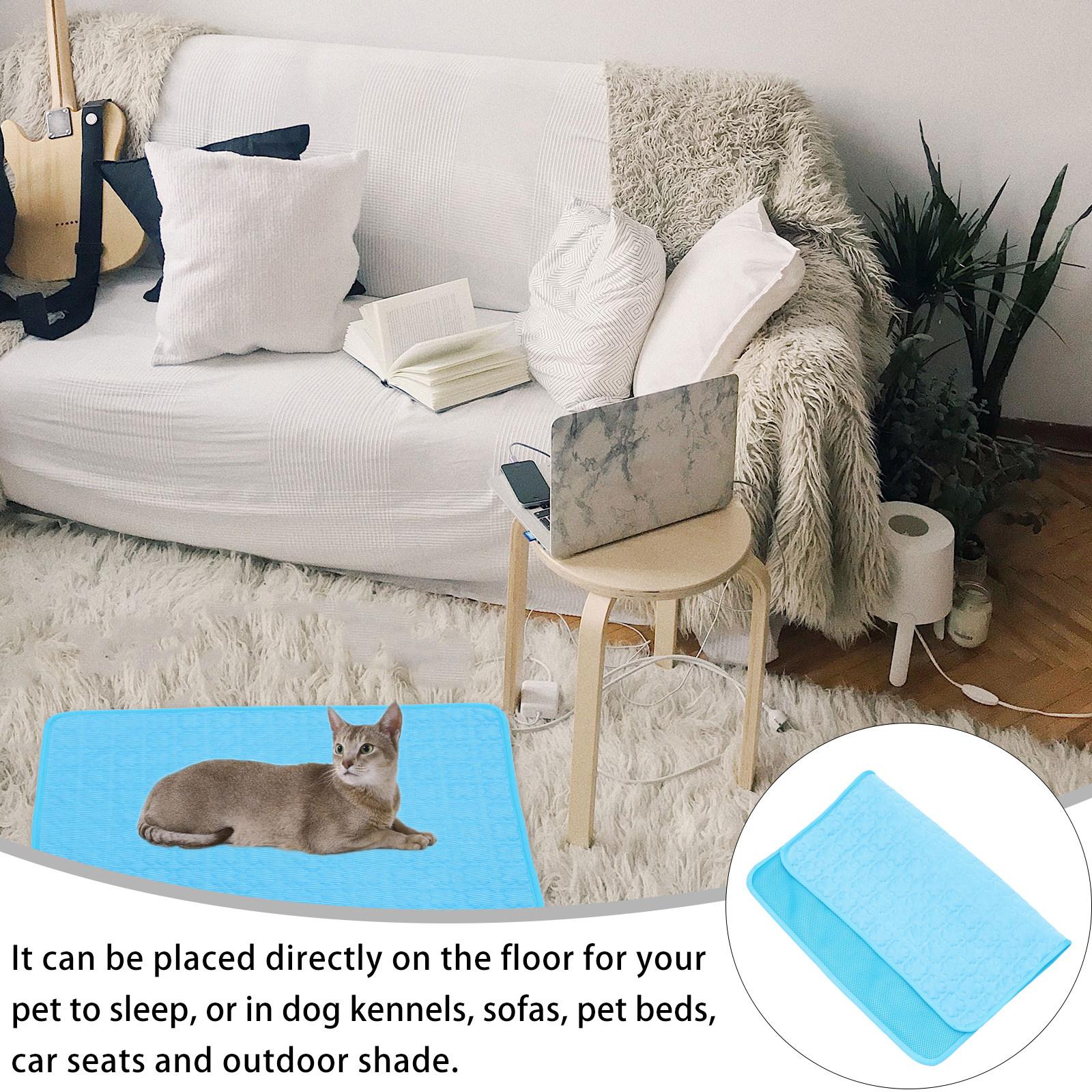 Ice Silk Pet Cooling Mat Washable Self Cooling Dog Pad Summer Sleeping Blanket for Kennels Outdoor Use Pet Ice Silk Pad XS