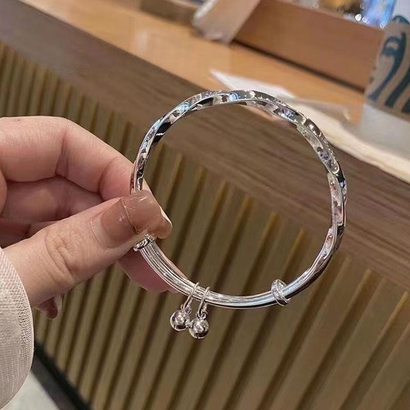925 Silver Bracelets For Women Adjustable Bangle Dreamcatcher Tassel Feather Round Bead Charm Bracelet Wedding Jewelry