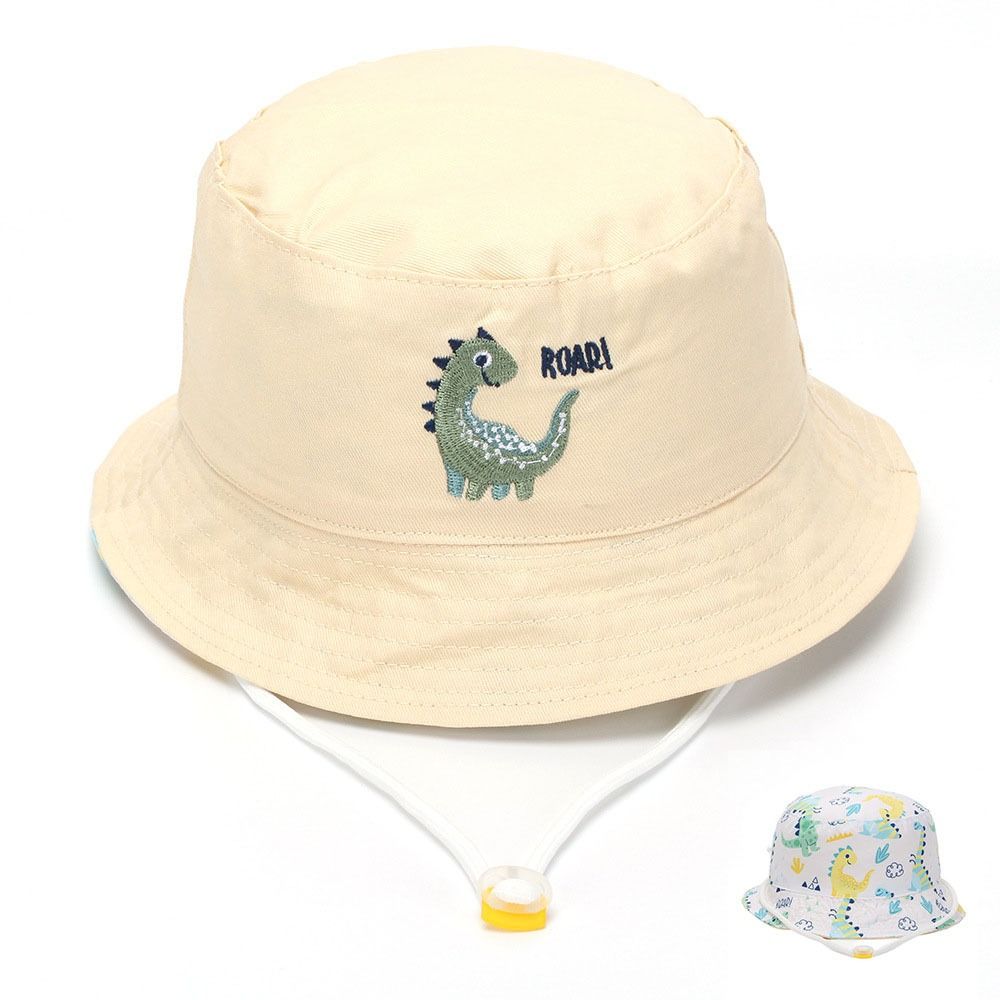 Cartoon Dinosaur Children Fisherman Hat Windproof Baby Capybara Sun Cap Cute Kids Bucket Hat  Girl